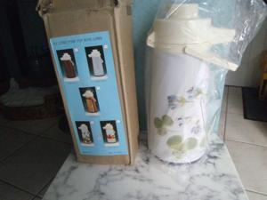 NEW VINTAGE INTERPUR VACUUM PUMP THERMOS POT DRINK DISPENSER FLOWERS #UAP-D NEW VINTAGE INTERPUR VACUUM PUMP THERMOS POT DRINK DISPENSER FLOWERS #UAP-D