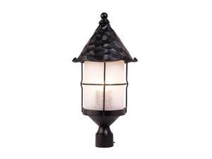 Elk Lighting Rustica 3-Light Outdoor Post Light, Matte Black - 389-BK Elk Lighting Rustica 3-Light Outdoor Post Light, Matte Black - 389-BK