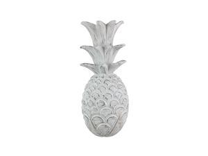 15.5 Inch White Pineapple Hanging Wall Art Carved Wood Sculpture Home Decor 15.5 Inch White Pineapple Hanging Wall Art Carved Wood Sculpture Home Decor