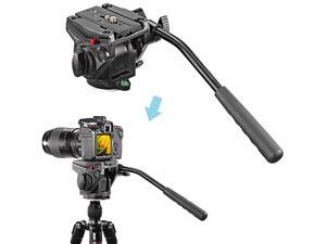 Video Camera Fluid Drag Head with Sliding Plate for DSLR Cameras, Camcorder, Monopod and Tripods with 3/8" Screw Mount, 8.82Lbs/4kg Load Capacity Video Camera Fluid Drag Head with Sliding Plate for DSLR Cameras, Camcorder, Monopod and Tripods with 3/8" Screw Mount, 8.82Lbs/4kg Load Capacity