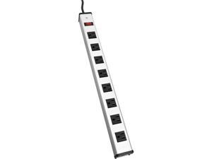 V7 8-Outlet Horizontal Industrial Metal Power Strip 125V, 15A, 12Feet Cord, 5-15R V7 8-Outlet Horizontal Industrial Metal Power Strip 125V, 15A, 12Feet Cord, 5-15R