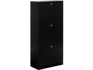 Furinno B&W 3-Tier 3-Door Shoe Storage Cabinet, Black (FNAJ-11042-1) Furinno B&W 3-Tier 3-Door Shoe Storage Cabinet, Black (FNAJ-11042-1)