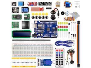 Treedix Ultimate Starter Kit for Arduino Including Upgraded UNO R3 Board ATmega328P CH340 and Sensor Module and Servo Motor Compatible with Arduino IDE Greet kit for Arduino Starter Treedix Ultimate Starter Kit for Arduino Including Upgraded UNO R3 Board ATmega328P CH340 and Sensor Module and Servo Motor Compatible with Arduino IDE Greet kit for Arduino Starter