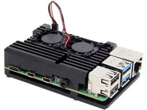 WINGONEER Armor Case with Dual Fan for Raspberry Pi 4 Model B Armor Aluminum Alloy Passive Cooling Case Compatible with Raspberry Pi 4 Model B Only WINGONEER Armor Case with Dual Fan for Raspberry Pi 4 Model B Armor Aluminum Alloy Passive Cooling Case Compatible with Raspberry Pi 4 Model B Only