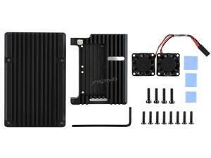 Durable Aluminium Alloy Black Armour Protective Cover Case for Raspberry Pi 4 Model B with Dual Cooling Fans @XYGStudy (PI4-CASE-C) Durable Aluminium Alloy Black Armour Protective Cover Case for Raspberry Pi 4 Model B with Dual Cooling Fans @XYGStudy (PI4-CASE-C)