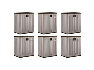 Suncast 9 Cu Ft Heavy Duty Resin Garage Base Storage Cabinet, Platinum (6 Pack) Suncast 9 Cu Ft Heavy Duty Resin Garage Base Storage Cabinet, Platinum (6 Pack)