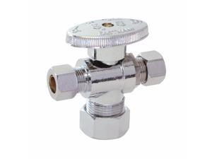 Ez-Flo 48654LF 5/8"Comp(1/2"Nom) X 3/8"Comp X 1/4"Comp Dual Outlet Stop Valve Ez-Flo 48654LF 5/8"Comp(1/2"Nom) X 3/8"Comp X 1/4"Comp Dual Outlet Stop Valve