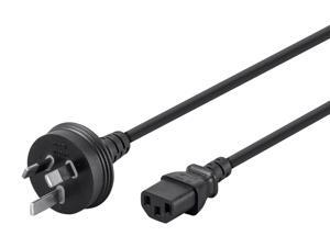 Monoprice Australian AS/NZS 3112 Male to C13 Female Power Cable - 6 Feet - Black | 18AWG Monoprice Australian AS/NZS 3112 Male to C13 Female Power Cable - 6 Feet - Black | 18AWG