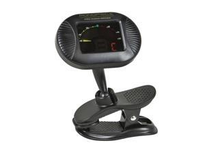 Monoprice Clip On Guitar Tuner - Black With Adjustable A4 Frequency And Five Tuning Modes: Guitar, Bass, Violin, Ukulele, And Chromatic Monoprice Clip On Guitar Tuner - Black With Adjustable A4 Frequency And Five Tuning Modes: Guitar, Bass, Violin, Ukulele, And Chromatic