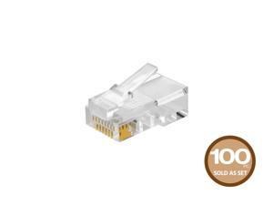 Monoprice 100-pcs RJ45 Modular Plug for Cat5e UTP Solid Cable Monoprice 100-pcs RJ45 Modular Plug for Cat5e UTP Solid Cable
