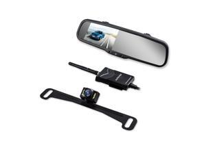 AUTOVOX T1400W Wireless Parking Reverse Assistance System 4.3 Inch Rearview Mirror Monitor with Night Vision License Plate Camera and 2.4G Wireless Transmitter AUTOVOX T1400W Wireless Parking Reverse Assistance System 4.3 Inch Rearview Mirror Monitor with Night Vision License Plate Camera and 2.4G Wireless Transmitter