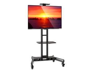 Mount Factory Rolling TV Cart Mobile TV Stand for 40-65 inch Flat Screen, LED, LCD, OLED, Plasma, Curved TV's - Universal Mount with Wheels Mount Factory Rolling TV Cart Mobile TV Stand for 40-65 inch Flat Screen, LED, LCD, OLED, Plasma, Curved TV's - Universal Mount with Wheels