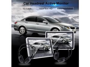 NEW 2 PCS 10.1 Inch Touch Screen Car Headrest Active Monitor Portable HDMI LCD Vehicle DVD Player With Game Headsets US NEW 2 PCS 10.1 Inch Touch Screen Car Headrest Active Monitor Portable HDMI LCD Vehicle DVD Player With Game Headsets US