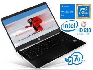 HP 14 Notebook, 14" HD Display, Intel Pentium Gold 4417U 2.3GHz, 8GB RAM, 128GB SSD, HDMI, Card Reader, Wi-Fi, Bluetooth, Windows 10 Pro HP 14 Notebook, 14" HD Display, Intel Pentium Gold 4417U 2.3GHz, 8GB RAM, 128GB SSD, HDMI, Card Reader, Wi-Fi, Bluetooth, Windows 10 Pro