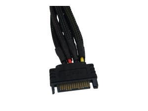 Phobya 5-Pin SATA Power to 2x 5-Pin SATA Power Splitter Cable - 15cm | Black (87291) Phobya 5-Pin SATA Power to 2x 5-Pin SATA Power Splitter Cable - 15cm | Black (87291)