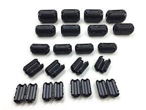 Ferrite Bead Clamp Choke Coil RFI EMI Noise Filter Clip Snap Cable 20 Ring Core Ferrite Bead Clamp Choke Coil RFI EMI Noise Filter Clip Snap Cable 20 Ring Core
