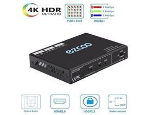 ezcoo 4K HDMI 2.0 Splitter HDR Scaler,HDMI Splitter 1x2 4K 60Hz 4:4:4 18Gbps HDR ezcoo 4K HDMI 2.0 Splitter HDR Scaler,HDMI Splitter 1x2 4K 60Hz 4:4:4 18Gbps HDR