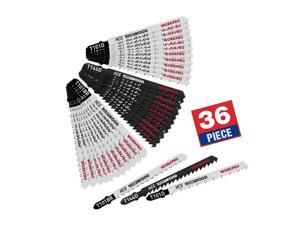 WORKPRO 36-Piece Woodworking Jig Saw Blade Set, T-Shank, Assorted Blades for ... WORKPRO 36-Piece Woodworking Jig Saw Blade Set, T-Shank, Assorted Blades for ...