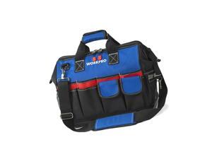 WORKPRO Heavy Duty Tool Bag,18-Inch Wide Mouth Canvas Tool Organizer with Wat... WORKPRO Heavy Duty Tool Bag,18-Inch Wide Mouth Canvas Tool Organizer with Wat...