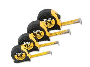 Titan Tools 10902 4-Piece Tape Measure Set (12, 16, 25 and 33) standart Titan Tools 10902 4-Piece Tape Measure Set (12, 16, 25 and 33) standart