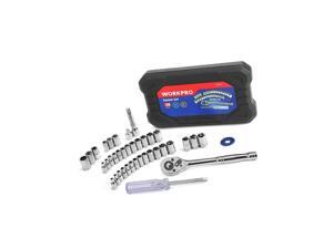 WORKPRO 39-Piece Drive Socket Set, 1/4-Inch & 3/8-Inch Compact Sockets Set, w... WORKPRO 39-Piece Drive Socket Set, 1/4-Inch & 3/8-Inch Compact Sockets Set, w...