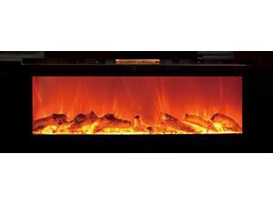 The Sideline™ Touchstone's Recessed Electric Fireplace with Heat in Black The Sideline™ Touchstone's Recessed Electric Fireplace with Heat in Black
