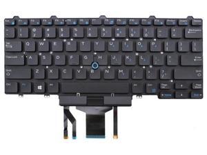 Laptop backlit keyboard for Dell Latitude E5470 E7470 keyboard US layout Black color with mouse pointer Laptop backlit keyboard for Dell Latitude E5470 E7470 keyboard US layout Black color with mouse pointer