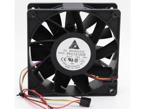 Original Delta PFC1212DE 12038 12V 4.8A 12CM super large air volume double ball violent fan Motherboard 4P + LP4 dual power supply interface Original Delta PFC1212DE 12038 12V 4.8A 12CM super large air volume double ball violent fan Motherboard 4P + LP4 dual power supply interface