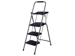 GoPlus HD 3-Step Ladder Platform Folding Stool 330 LBS Capacity Space Saving w/Tray GoPlus HD 3-Step Ladder Platform Folding Stool 330 LBS Capacity Space Saving w/Tray