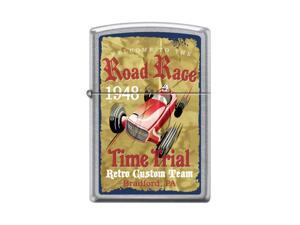 Zippo 1948 Road Race Street Chrome Windproof Pocket Lighter Zippo 1948 Road Race Street Chrome Windproof Pocket Lighter