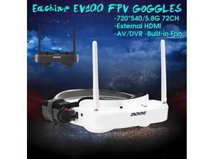 Eachine EV100 720*540 5.8G 72CH FPV Goggles With Dual Antennas Fan 7.4V 1000mAh Battery For RC Drone Eachine EV100 720*540 5.8G 72CH FPV Goggles With Dual Antennas Fan 7.4V 1000mAh Battery For RC Drone