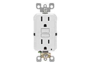 Leviton GFNT1-W Self-test SmartlockPro Slim GFCI Non-Tamper-Resistant Receptacle with LED Indicator, 15-Amp, White Leviton GFNT1-W Self-test SmartlockPro Slim GFCI Non-Tamper-Resistant Receptacle with LED Indicator, 15-Amp, White