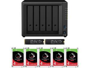 Synology DS1019+ 5-Bay DiskStation Assembled and Tested with 1TB (2x500GB) NVMe SSD Cache and 8GB RAM and 20TB (5 x 4TB) Seagate Ironwolf NAS Drives Synology DS1019+ 5-Bay DiskStation Assembled and Tested with 1TB (2x500GB) NVMe SSD Cache and 8GB RAM and 20TB (5 x 4TB) Seagate Ironwolf NAS Drives