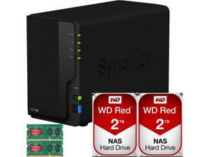 Synology DS218+ 2-Bay DiskStation Fully Assembled and Tested with 6GB RAM and 4TB (2 x 2TB) Western Digital RED NAS Drives By CustomTechSales Synology DS218+ 2-Bay DiskStation Fully Assembled and Tested with 6GB RAM and 4TB (2 x 2TB) Western Digital RED NAS Drives By CustomTechSales