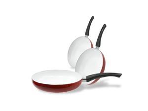Imperial Healthy Nonstick Ceramic Coated Frying Pan - 3 Pieces Imperial Healthy Nonstick Ceramic Coated Frying Pan - 3 Pieces