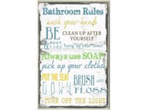 Stupell Industries WRP-1017 Bathroom Typography Rect Wall Plaque Stupell Industries WRP-1017 Bathroom Typography Rect Wall Plaque