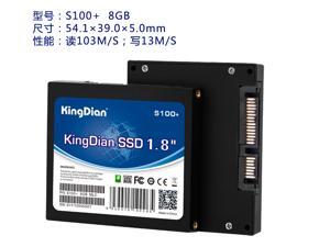 KingDian S100+ Series 1.8 Inch 8GB SATAII Internal Solid State Drive (SSD) For Computer (S100+ 8GB) KingDian S100+ Series 1.8 Inch 8GB SATAII Internal Solid State Drive (SSD) For Computer (S100+ 8GB)