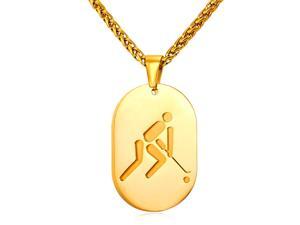 U7 Ice Hockey Pendant Necklace Dog Tag Pendants Stainless Steel/Yellow Gold Plated Wheat Chain Cool Sport Pendants Fashion Jewelry for Men or Women U7 Ice Hockey Pendant Necklace Dog Tag Pendants Stainless Steel/Yellow Gold Plated Wheat Chain Cool Sport Pendants Fashion Jewelry for Men or Women