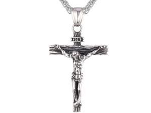 U7 Vintage INRI Crucifix Cross Pendant Necklace Religious Christian Jewelry 316L Stainless Steel Necklace Christmas Gift U7 Vintage INRI Crucifix Cross Pendant Necklace Religious Christian Jewelry 316L Stainless Steel Necklace Christmas Gift