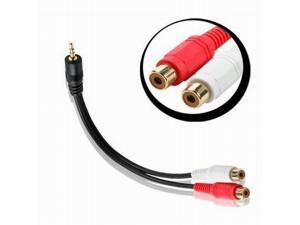 New Dropship 1 Pcs Mini 3.5mm Stereo Plug Male to 2 RCA Jack Female Audio Converter Adapter Cable New Dropship 1 Pcs Mini 3.5mm Stereo Plug Male to 2 RCA Jack Female Audio Converter Adapter Cable