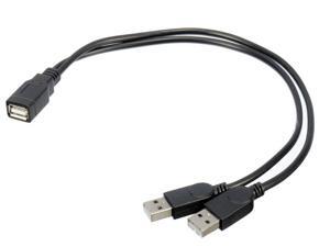 USB 2.0 a Power Enhancer Y 1 Female to 2 Male Data Charge Cable Extension Cord #141 USB 2.0 a Power Enhancer Y 1 Female to 2 Male Data Charge Cable Extension Cord #141