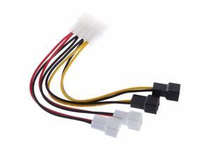 4-Pin Molex to 3-Pin fan Power Cable Adapter Connector 12v*2 / 5v*2 Computer Cooling Fan Cables for CPU PC Case Fan 4-Pin Molex to 3-Pin fan Power Cable Adapter Connector 12v*2 / 5v*2 Computer Cooling Fan Cables for CPU PC Case Fan