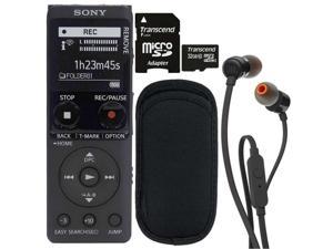 Sony ICD-UX570 Digital Voice Recorder + JBL T110 in Ear Headphones and Cleaning Kit