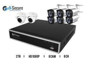 eN-Secure 8 Channel DVR CCTV Kit with 6 1080p HD 2MP Bullet & 2 Dome Cameras & 2TB Hard Drive eN-Secure 8 Channel DVR CCTV Kit with 6 1080p HD 2MP Bullet & 2 Dome Cameras & 2TB Hard Drive