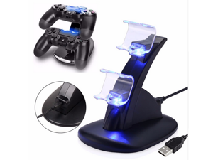 Dual USB LED Fast Charging Dock Station Stand Charger For PS4 Controller With Charging Cable Dual USB LED Fast Charging Dock Station Stand Charger For PS4 Controller With Charging Cable