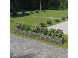 vidaXL Gabion Raised Bed Galvanized Steel 212.6" Raised Garden Bed Flower Box vidaXL Gabion Raised Bed Galvanized Steel 212.6" Raised Garden Bed Flower Box