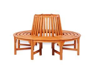 vidaXL Solid Wooden Tree Bench Surround Garden Furniture Outdoor Circular Seat vidaXL Solid Wooden Tree Bench Surround Garden Furniture Outdoor Circular Seat