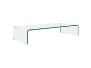 vidaXL TV Stand Monitor Riser Clear Glass 27.6" Computer LCD Desktop Shelf vidaXL TV Stand Monitor Riser Clear Glass 27.6" Computer LCD Desktop Shelf