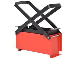 vidaXL Paper Log Briquette Maker Steel Black and Red Manual Press Machine vidaXL Paper Log Briquette Maker Steel Black and Red Manual Press Machine
