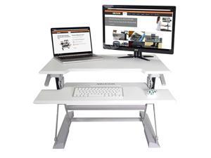 Victor DCX710W Height Adjustable Standing Desk | White | 31" Wide | Sit Stand Desk Converter | Compatible with Most Monitor Arms Victor DCX710W Height Adjustable Standing Desk | White | 31" Wide | Sit Stand Desk Converter | Compatible with Most Monitor Arms